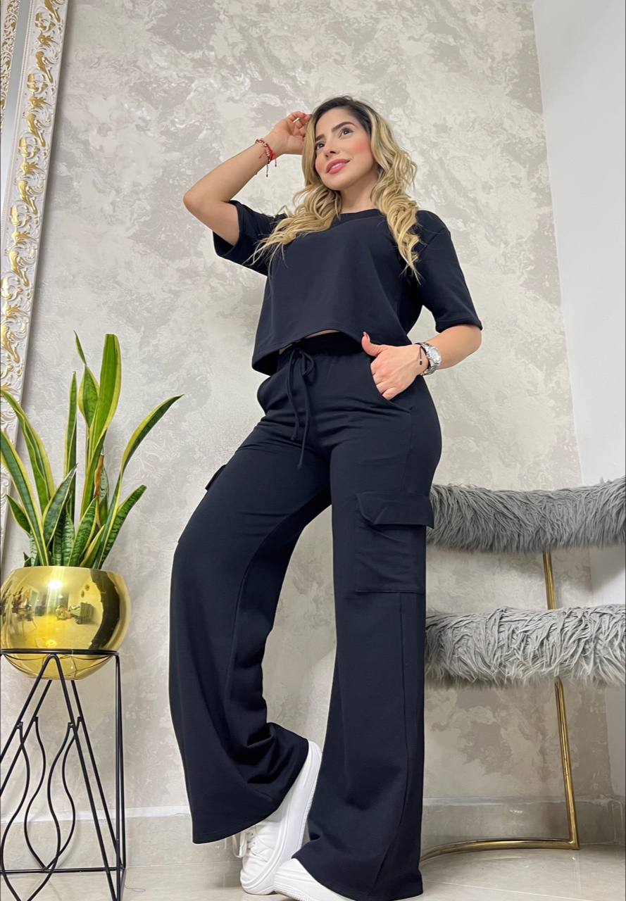 CONJUNTO CARGO BOTA CAMPANA🌸