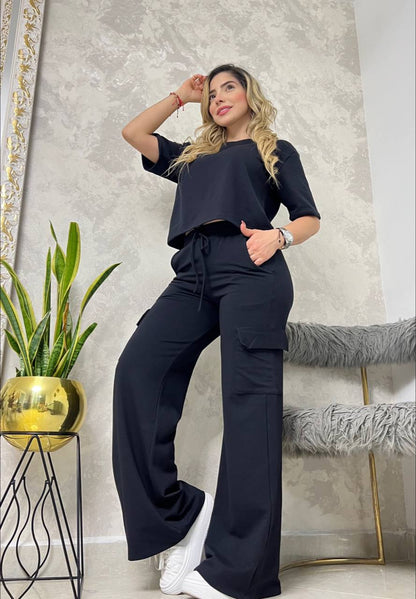 CONJUNTO CARGO BOTA CAMPANA🌸